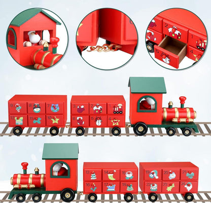 Weihnachtszug Holz Adventskalender Kinder süße Weihnachtsgeschenk