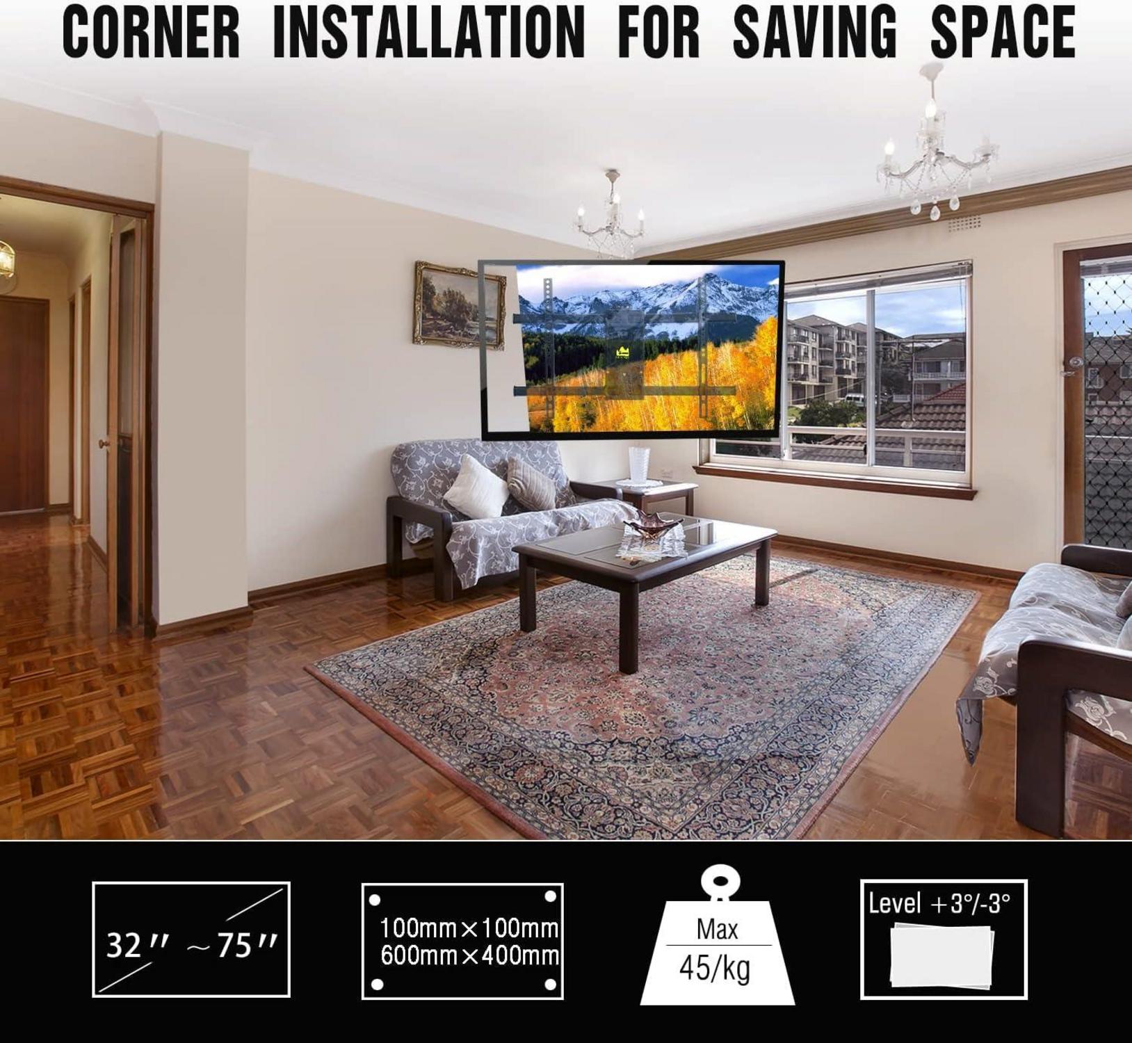 TV Wandhalterung Ecke 838mm Schwenkbar Neigbar 32-75 Zoll VESA