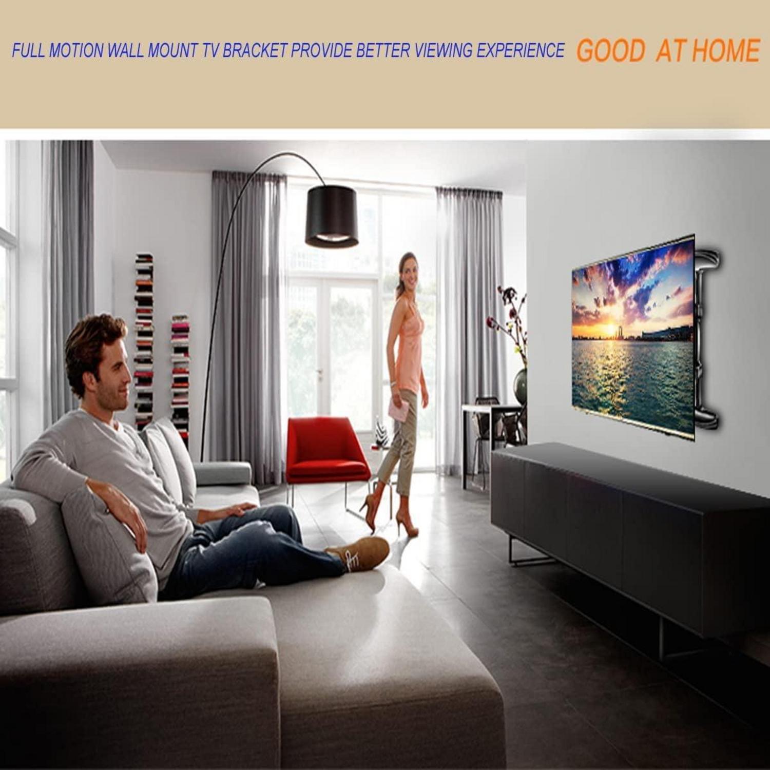 FORGING MOUNT TV Wandhalterung 838mm Ecke 180° Schwenkbar Neigbar 32-75 Zoll 45kg VESA 600x400 mm