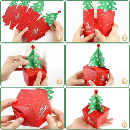 Weihnachtsboxen Set 24 Boxen Plätzchen Geschenkboxen