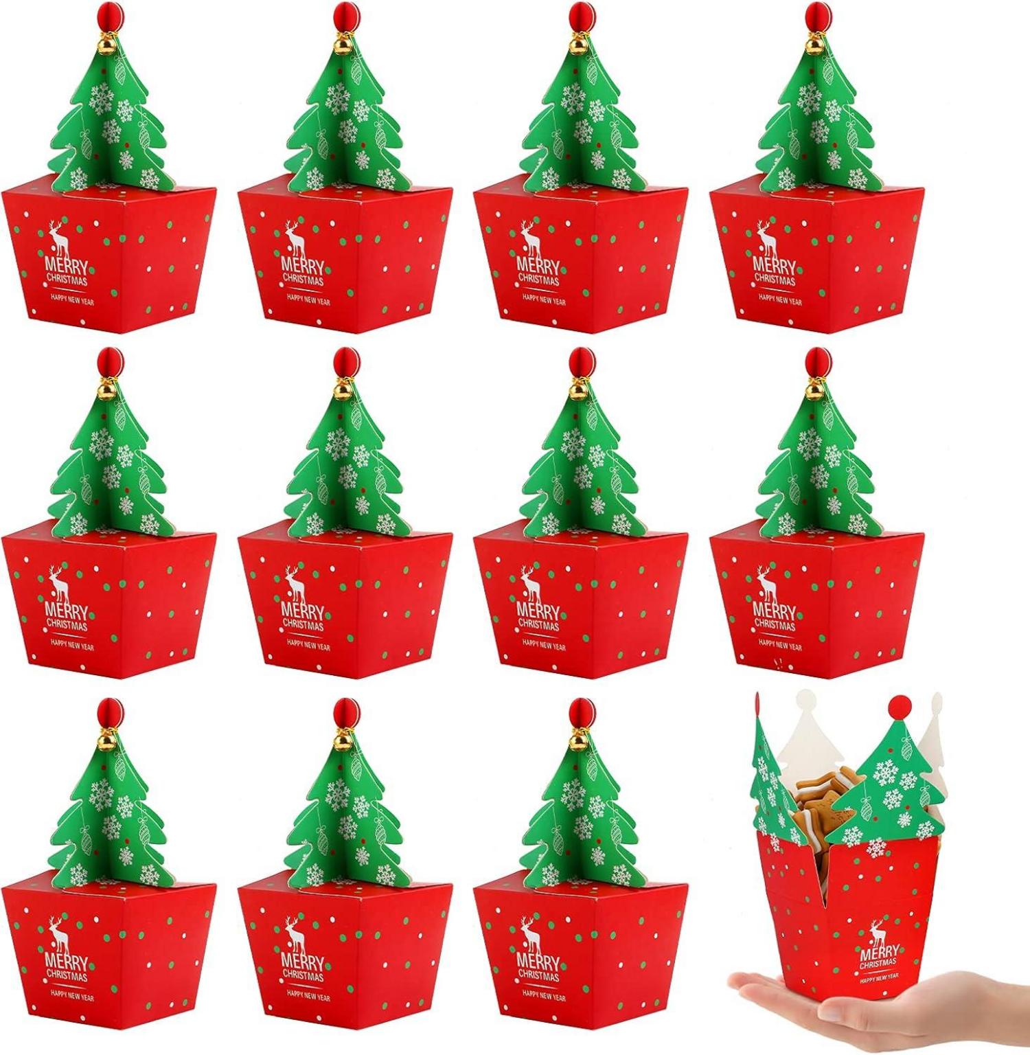 Geschenkbox Weihnachten Schachtel 24 Boxen Plätzchen Kekse