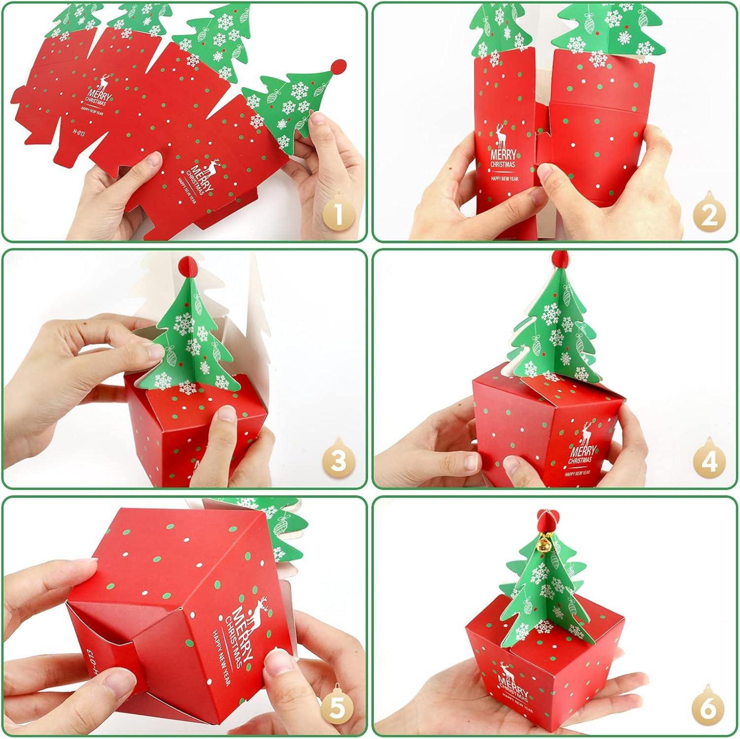 Geschenkbox Weihnachten Schachtel 24 Boxen Plätzchen Kekse
