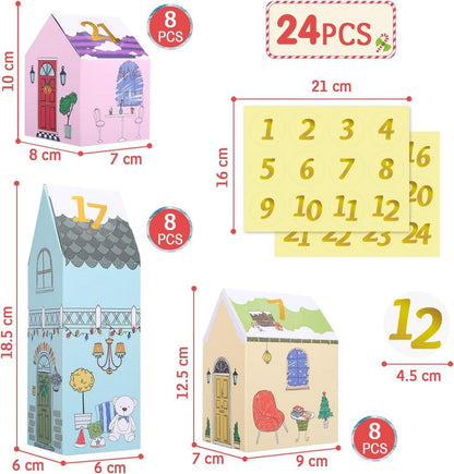Kesote Adventskalender Kinder Weihnachtskalender 24 Häuser