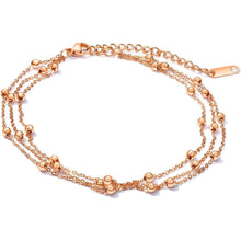 OSTAN Damen Fußkette Gold beschichtet | Hypoallergen