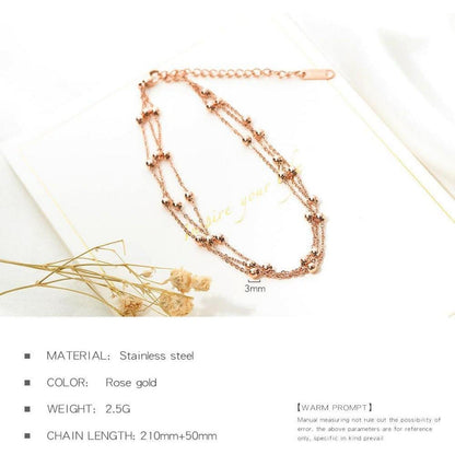 OSTAN Damen Fußkette Gold beschichtet | Hypoallergen