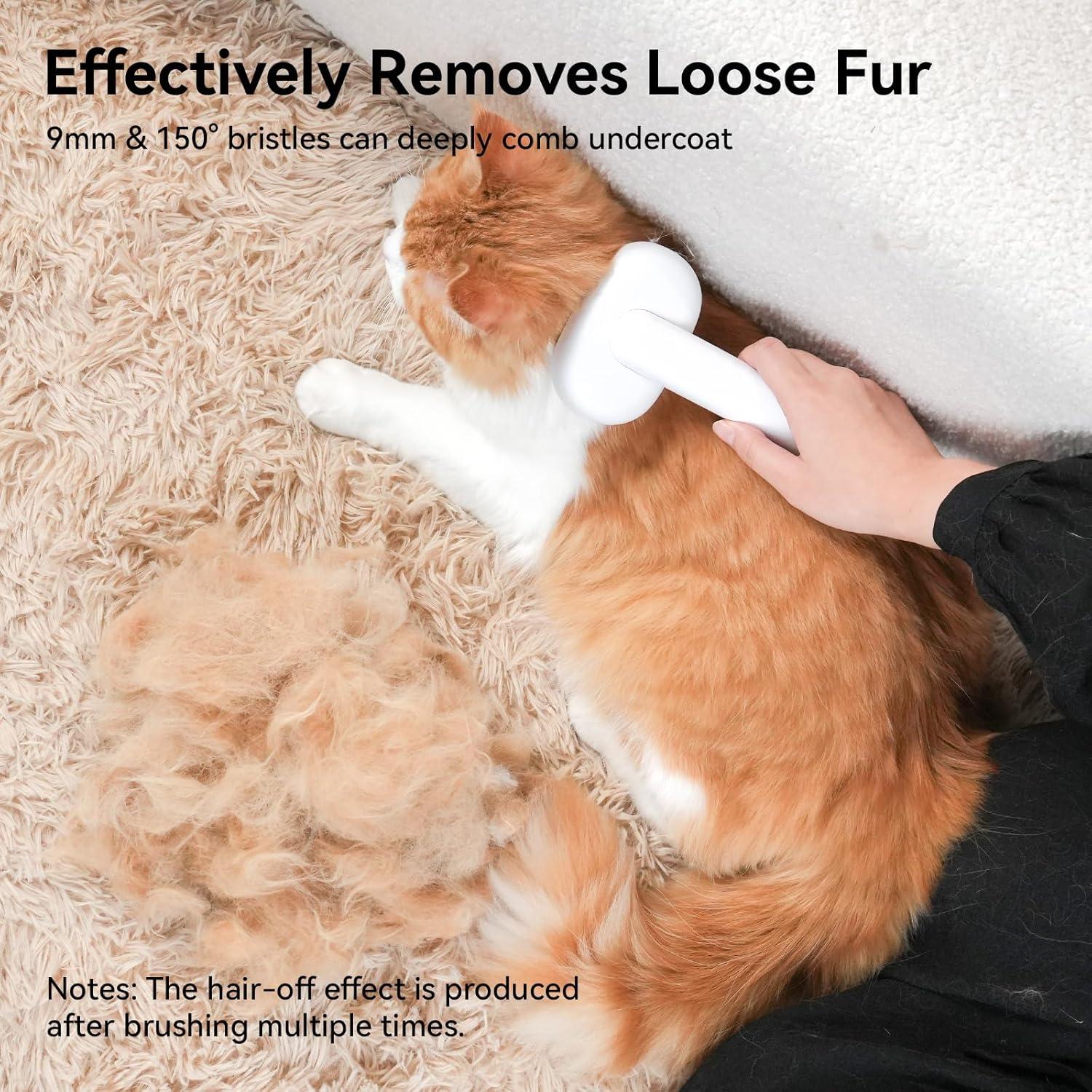 Katzenbürste mit Auslöseknopf für Kurz- und Langhaar, Massage und Fellpflege