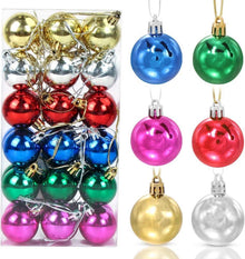 Bunte Weihnachtskugeln Set Christbaumkugeln Kunststoff 36 Stück 4cm
