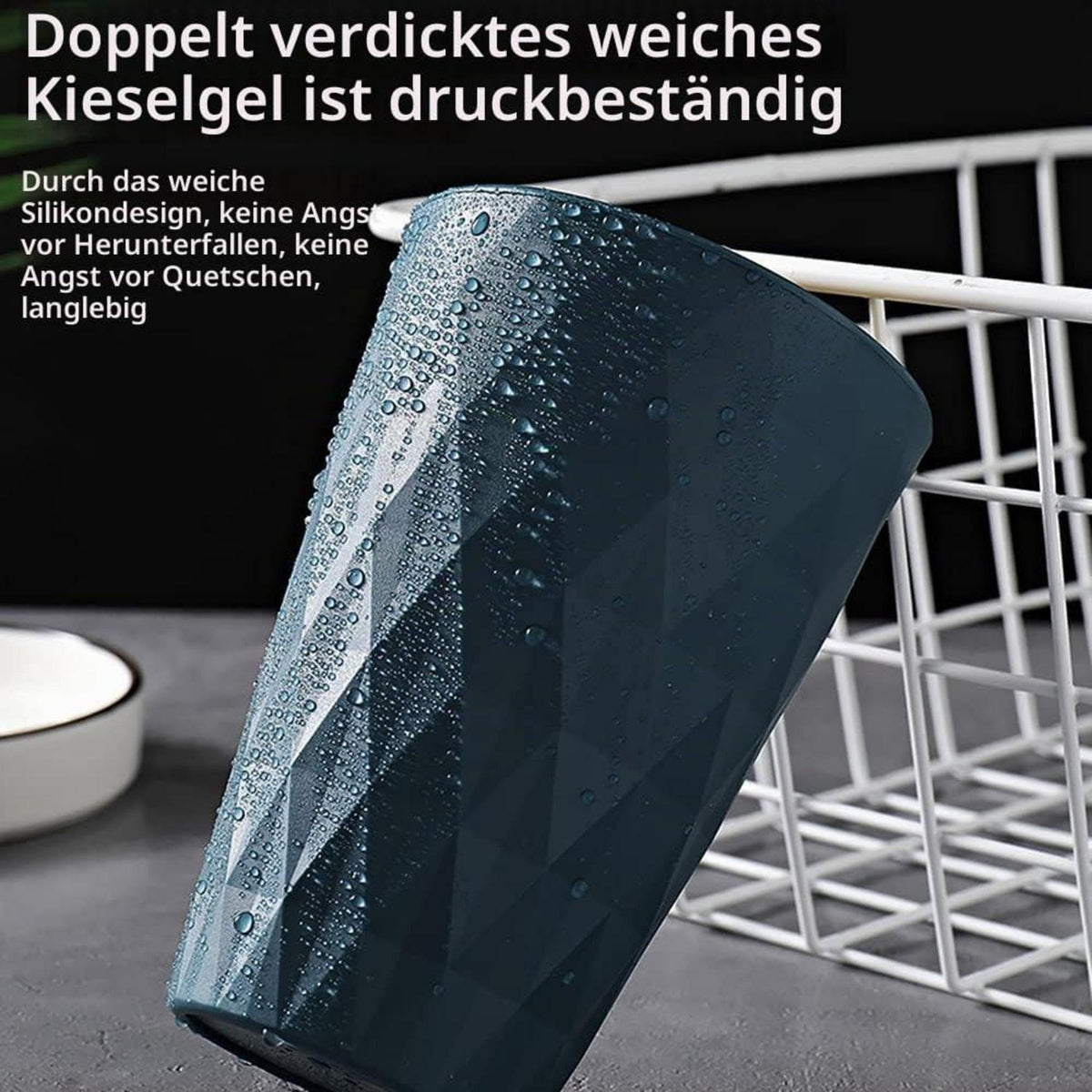 4er-Set Zahnputzbecher Kunststoff – Nordischer Stil