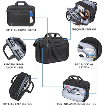 EMPSIGN Laptoptasche 17,3 Zoll Wasserdicht Schwarz