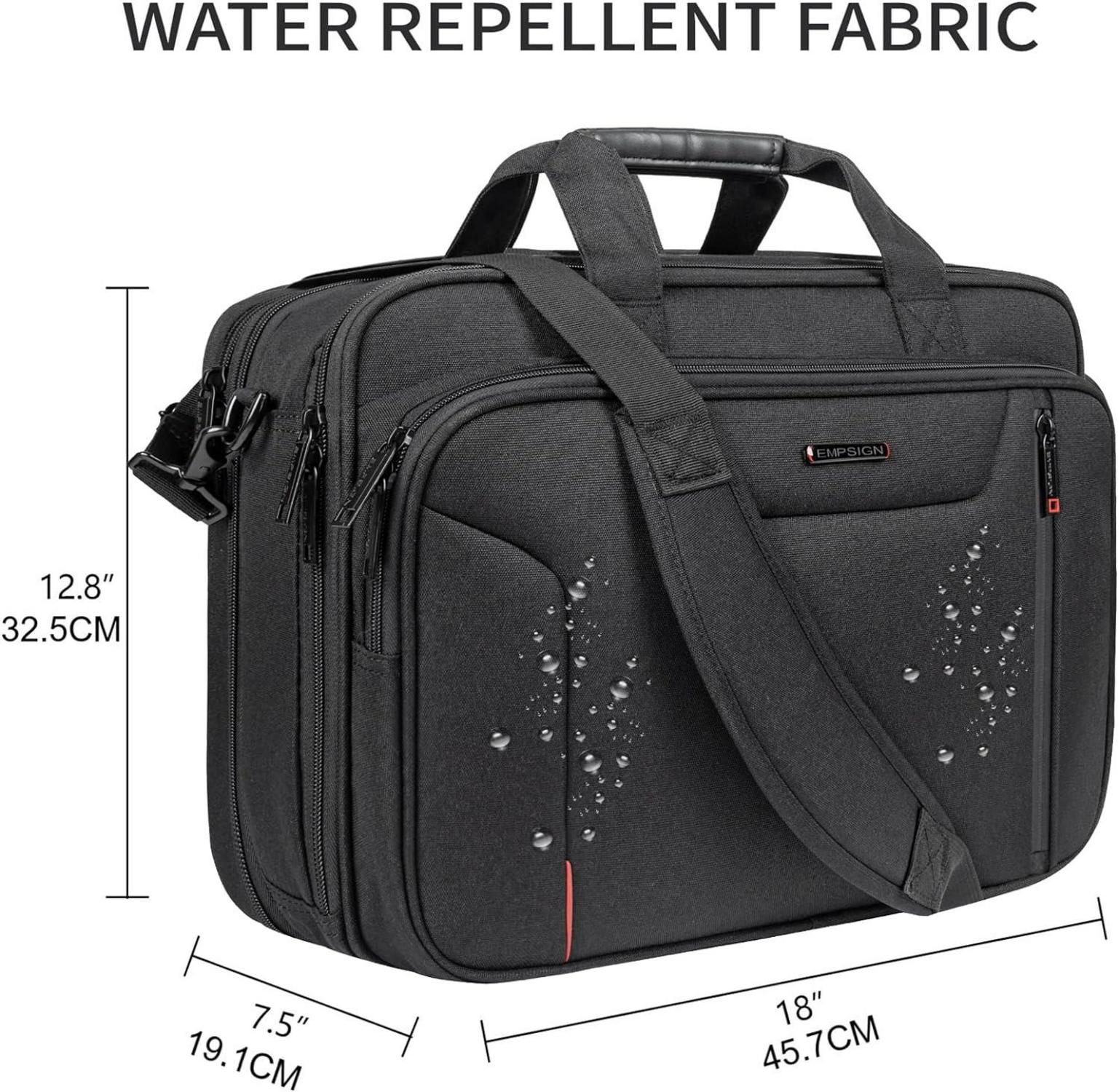 EMPSIGN Laptoptasche 17,3 Zoll Wasserdicht Schwarz
