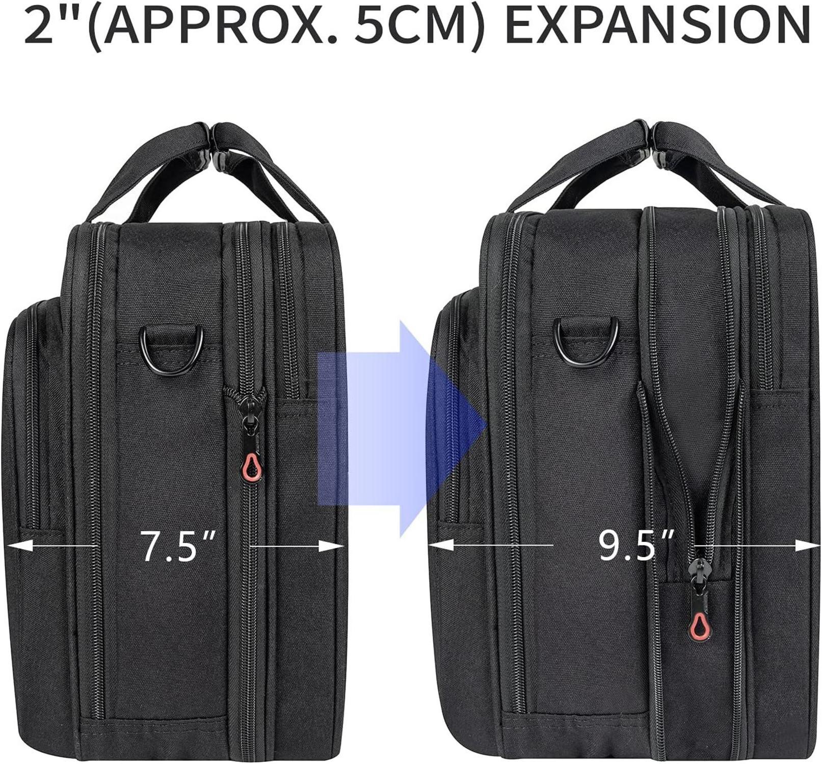 EMPSIGN Laptoptasche 17,3 Zoll Aktentasche Wasserabweisend Schwarz