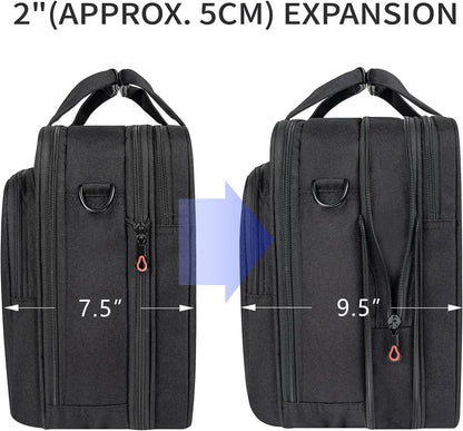 EMPSIGN Laptoptasche 17,3 Zoll Aktentasche Wasserabweisend Schwarz