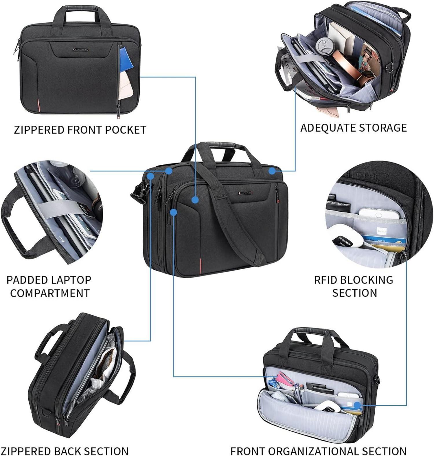 EMPSIGN Laptoptasche für 17,3 Zoll Laptop - Schwarz