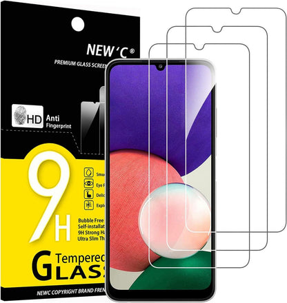 Panzer Schutz Glas Samsung Galaxy A22 4G 3 Stück 9H Härte