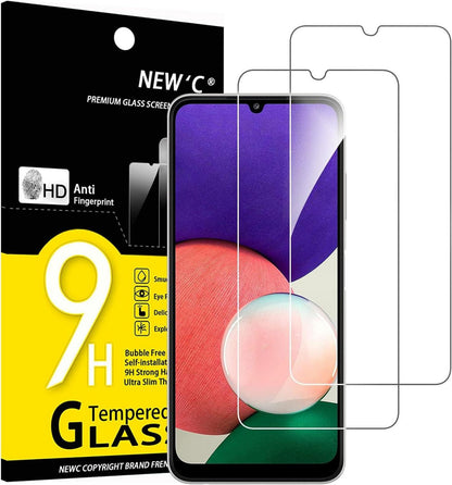 Panzer Schutz Glas Samsung Galaxy A22 4G 2 Stück 9H Härte Displayfolie