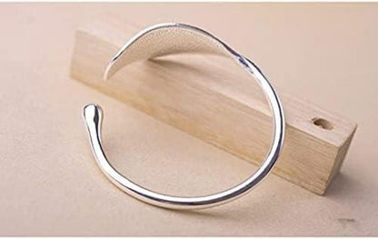 Taomeng Silber Blatt Charm Armband Verstellbar Frauen Sterlingsilber