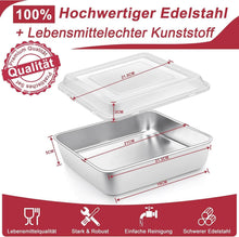 Quadratische Edelstahl Kuchenform mit