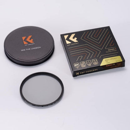72mm Black Mist Filter für Video und Portrait, 1/2 Optisches Glas, Nano-beschichtet