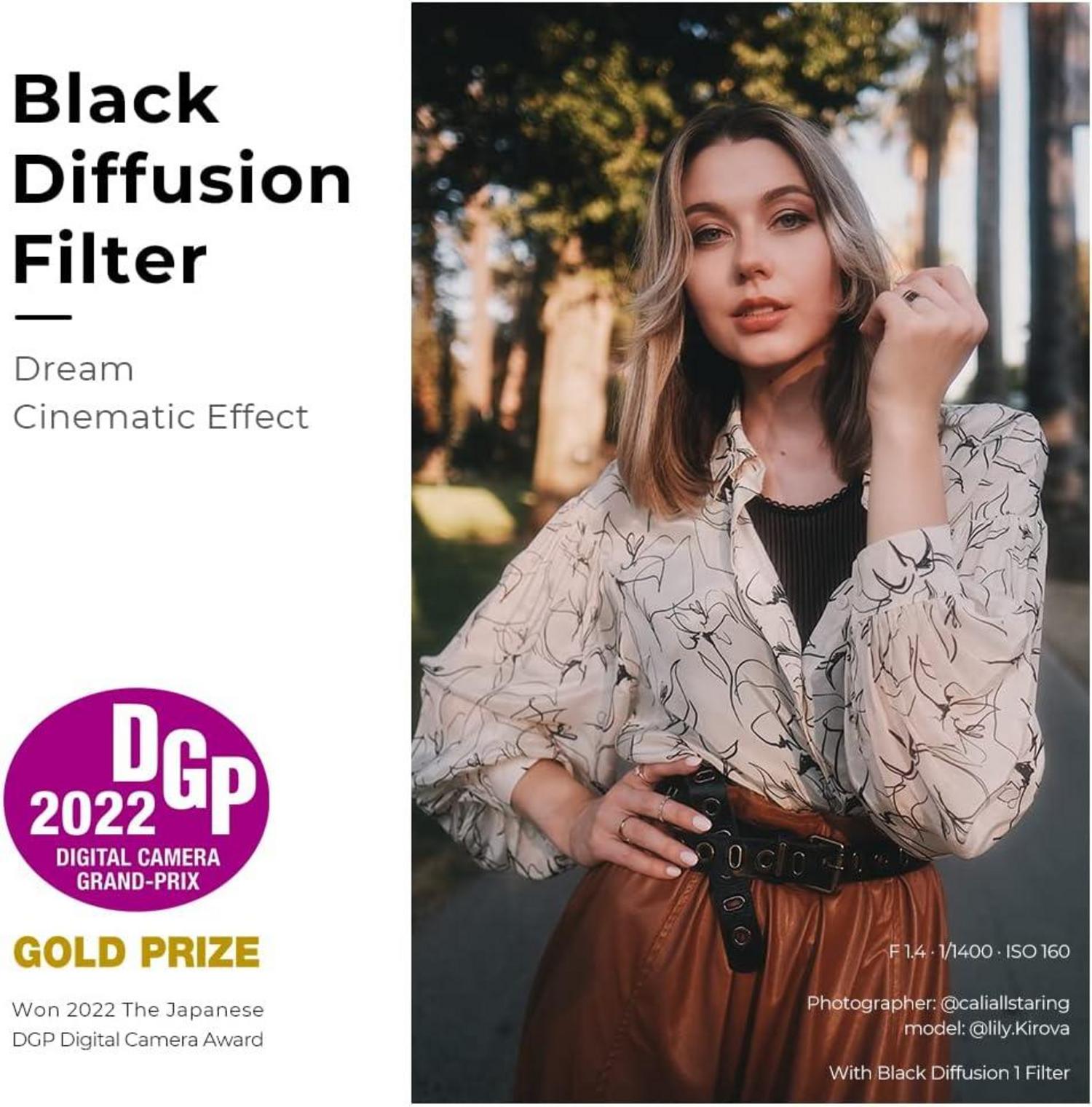 82mm Black-Mist Filter 1/2 für Video & Portraitfotografie