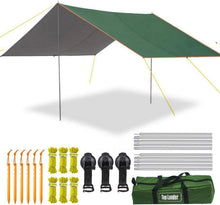 Wasserdichte Camping-Zeltplane mit Aluminiumstangen, ultraleichter