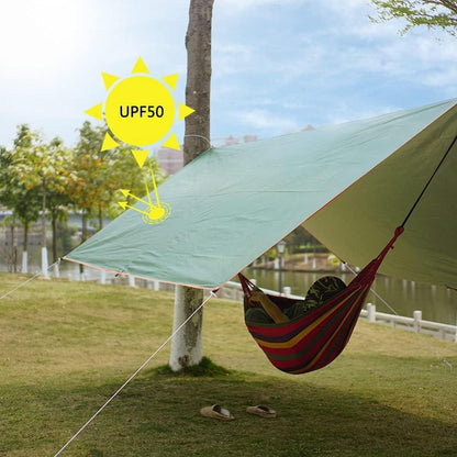 Top Lander Camping-Zeltplane 300x300cm wasserdicht Aluminiumstangen