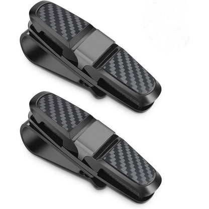 Sonnenbrillenhalterung Auto 2 Stück Titan Grau 180° Rotation