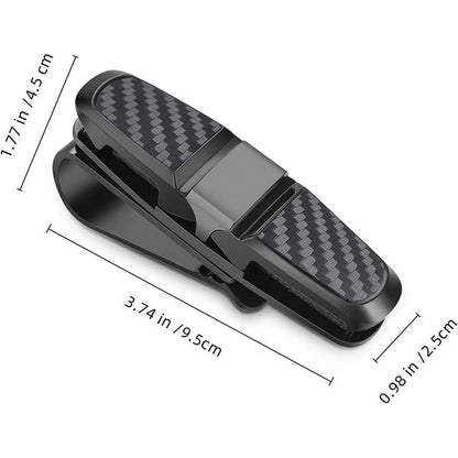 Sonnenbrillenhalterung Auto 2 Stück Titan Grau 180° Rotation