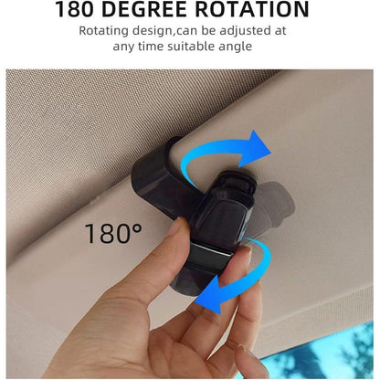 Sonnenbrillenhalterung Auto 2 Stück Titan Grau 180° Rotation