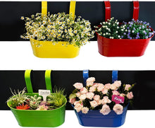 Hängender Blumentopf Set Metall 4er Hängetöpfe Balkon Garten