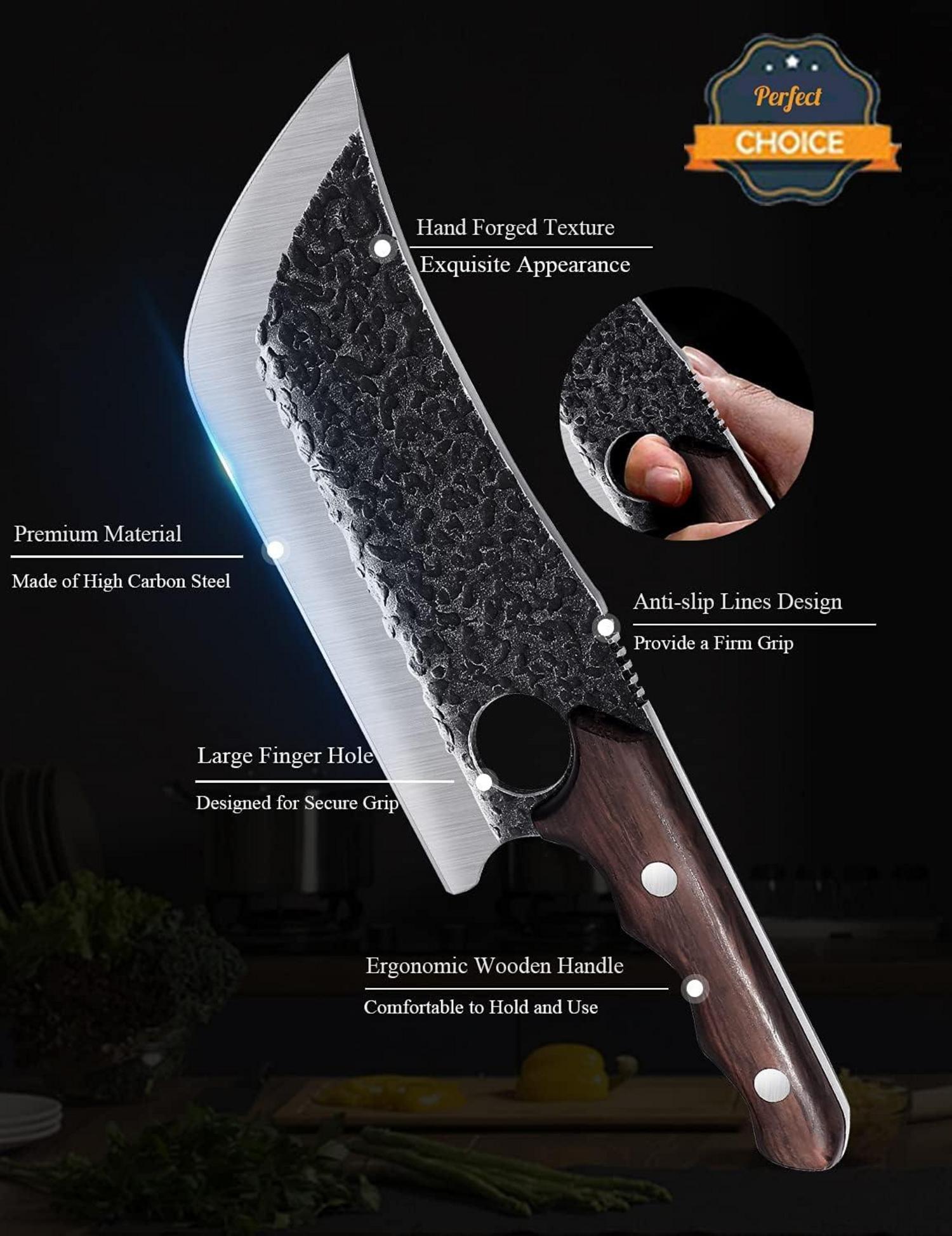 DRAGON RIOT Scharfes Hackmesser Profi Küchenmesser