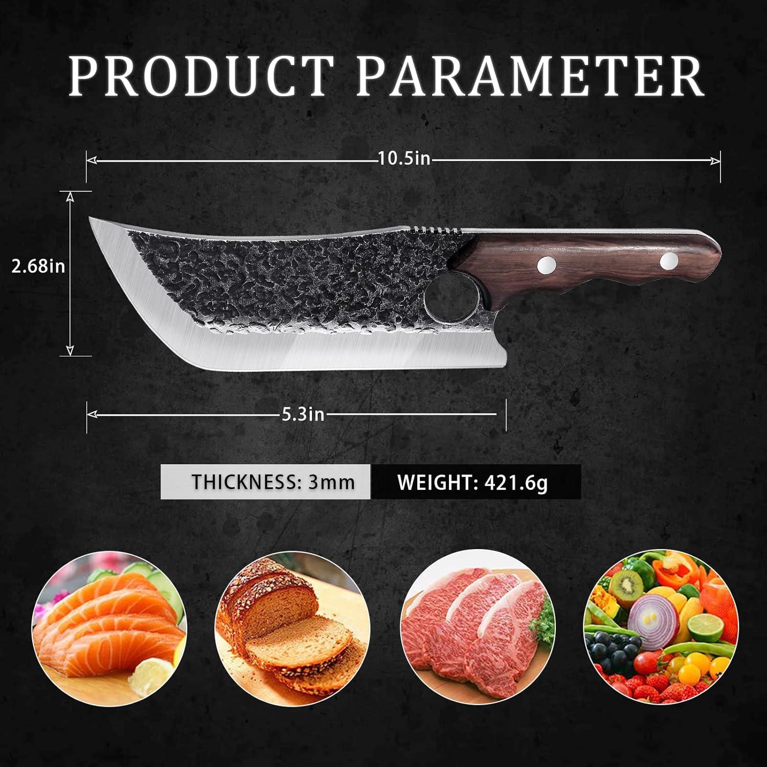 Scharfes Hackmesser Japanisches Küchenmesser mit Wenge Holzgriff