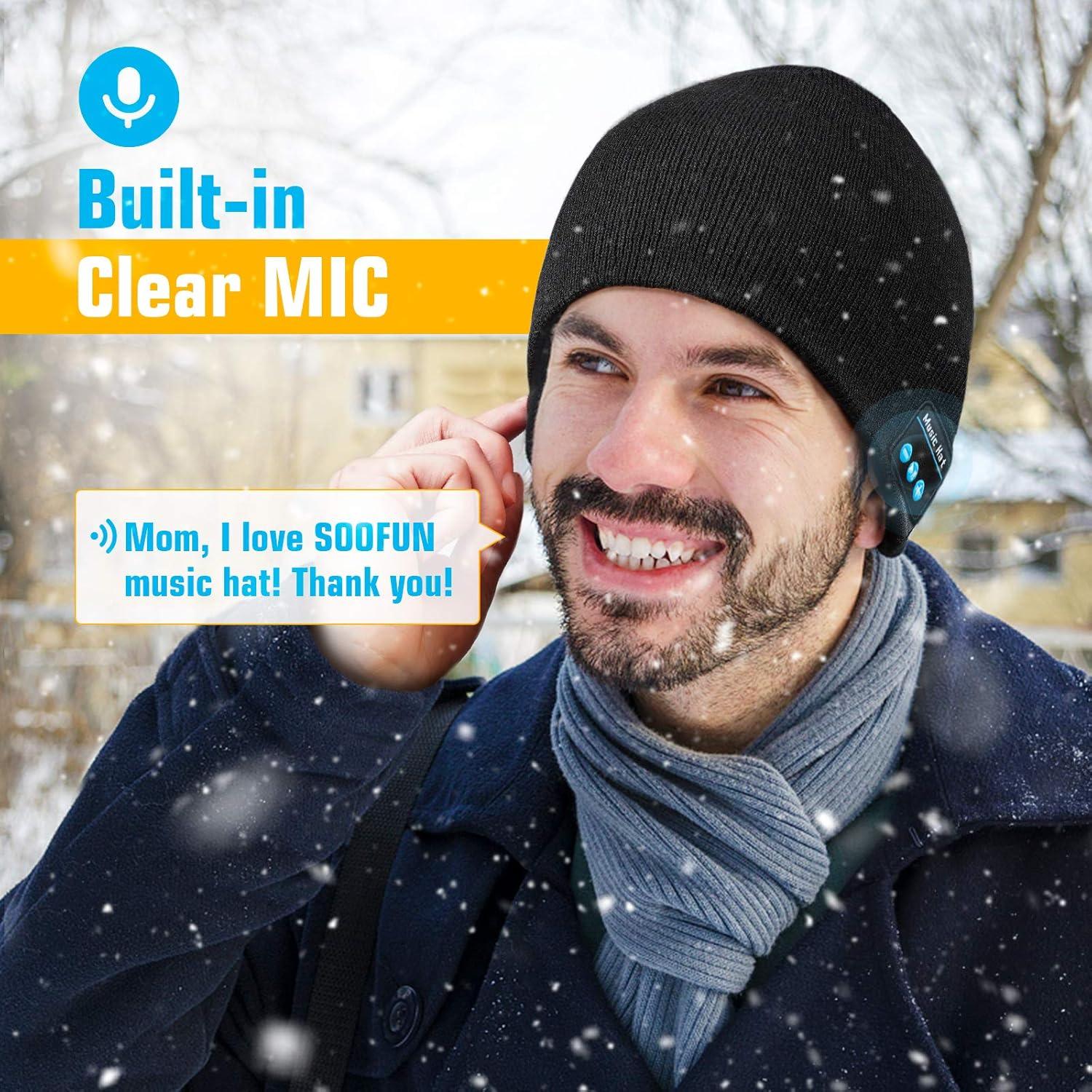 SOOFUN Bluetooth Mütze Winter Geschenk Männer Frauen