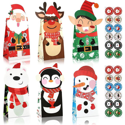 LIHAO Weihnachten Geschenktüten 24pcs Papiertüten