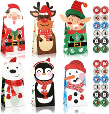 24pcs LIHAO Weihnachten Geschenktüten Papiertüten Süßigkeiten Beutel