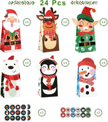 LIHAO Weihnachten Geschenktüten 24pcs Papiertüten