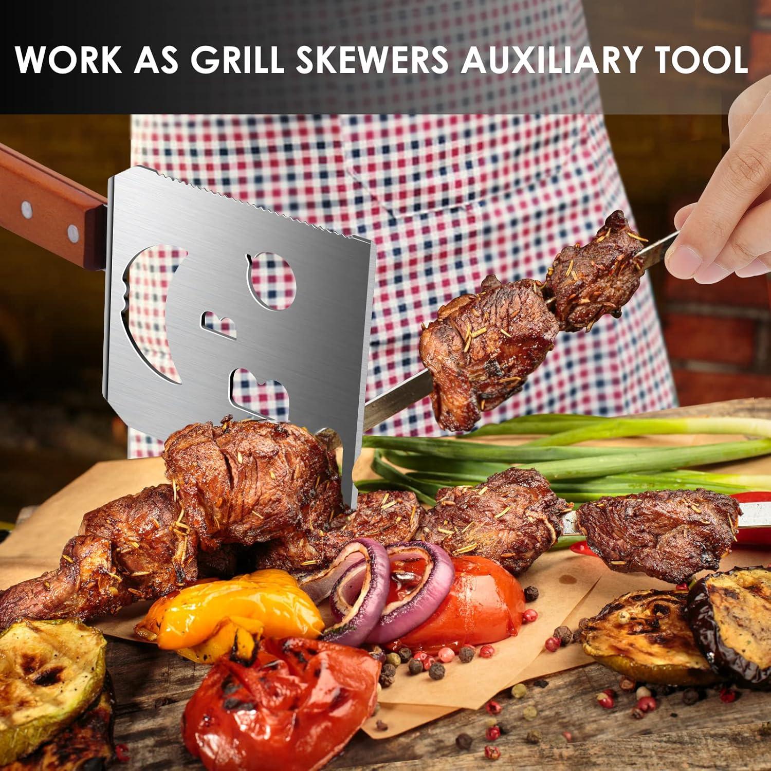 Grillspatel 7-in-1 Multifunktion Grillwerkzeug Papa-Geschenke