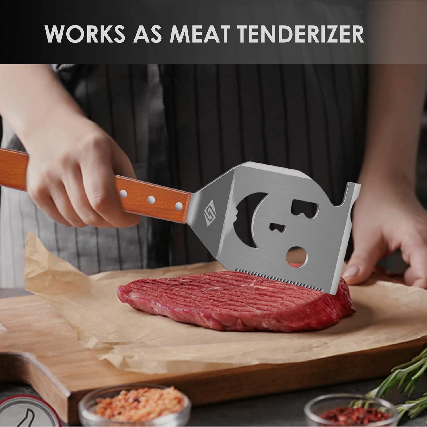 Grillspatel 7-in-1 Multifunktion Grillwerkzeug Papa-Geschenke