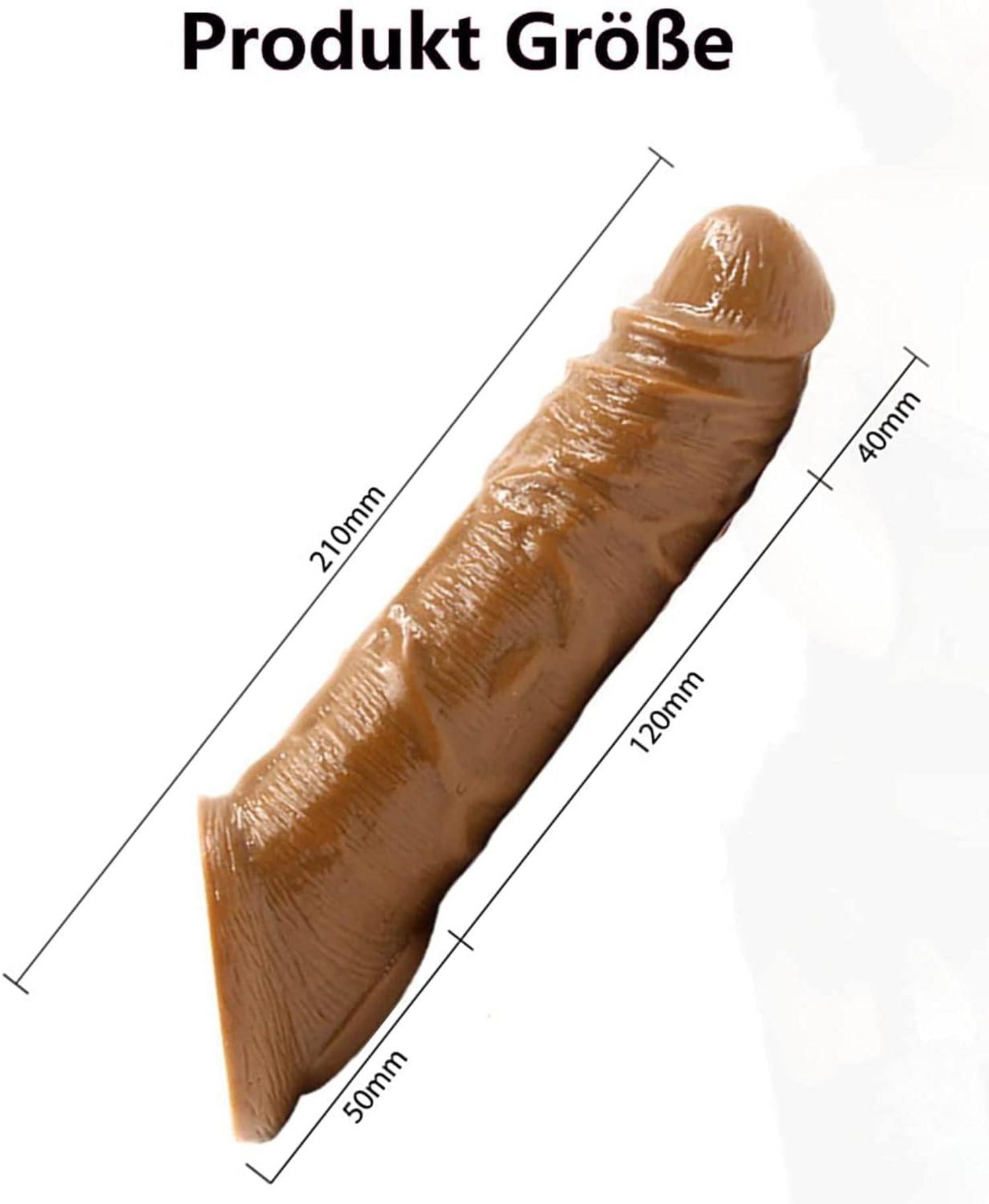 Penishülle mit Hodenringen Verlängerung und Verzögerung Braun