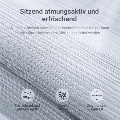Bürostuhl Ergonomisch, Schreibtischstuhl 200 kg, Gasdruckfeder Klasse 4, Breites Sitzkissen, Lendenwirbelstütze, Mesh Stuhl, EN 1335, Grau