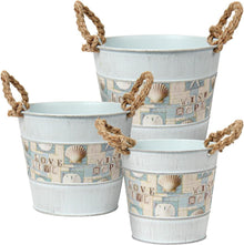 Pflanztöpfe Zinkwanne 3-teilig Pflanzschale Weiß Blumenübertopf