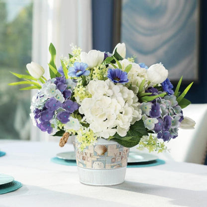 Pflanztöpfe Zinkwanne 3-teilig Pflanzschale Weiß Blumenübertopf