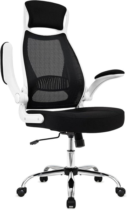 Ergonomischer Bürostuhl mit Klapparmlehnen und Lendenwirbelstütze