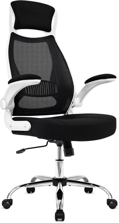 Ergonomischer Bürostuhl mit Klapparmlehnen und Lendenwirbelstütze