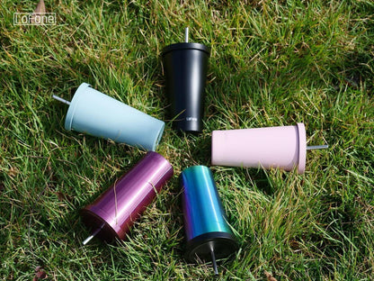 Isolierter Thermobecher 500ml Doppelwandig Edelstahl schwarz