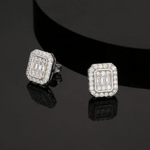 KRKC&CO S925 Silber Ohrringe Herren Iced Out Zirkonia Steine