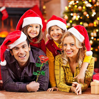 Kristall Rote Rosen in Geschenkbox, Ewige Rosen für Frauen