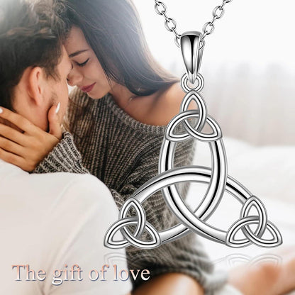 VONALA Trinity Knot Keltische Halskette Silber Frauen