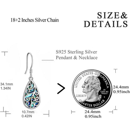 Vintage Sonnenblumen Ohrhänger 925 Sterling Silber Abalone
