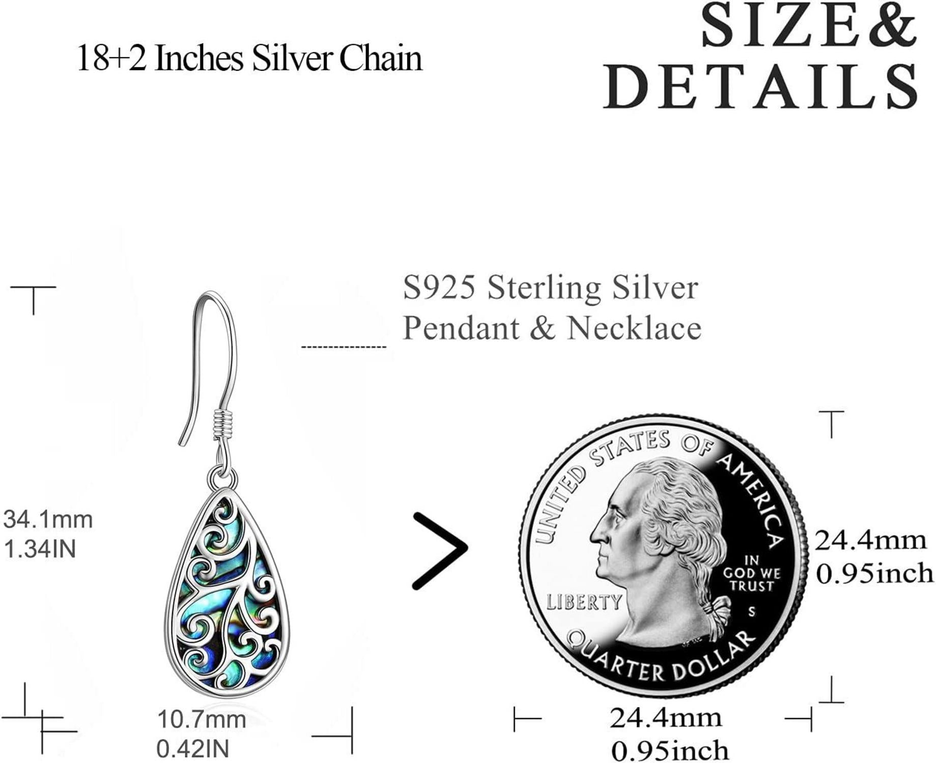 VONALA 925 Sterling Silber Vintage Ohrringe mit Abalone Damen Geschenk