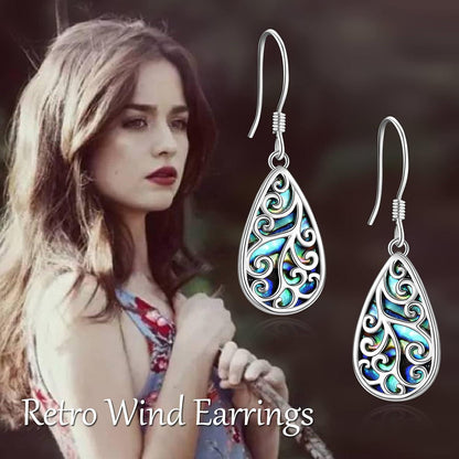 VONALA 925 Sterling Silber Abalone Vintage Ohrringe Tropfen Damen